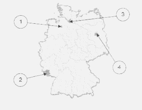 Abbildung aus dem amtlichen Fragenkatalog zu Frage 8, mit den nummerierten Antwortmöglichkeiten
