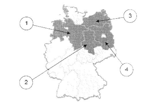 Abbildung aus dem amtlichen Fragenkatalog zu Frage 8, mit den nummerierten Antwortmöglichkeiten