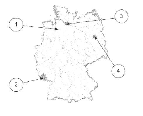 Abbildung aus dem amtlichen Fragenkatalog zu Frage 8, mit den nummerierten Antwortmöglichkeiten