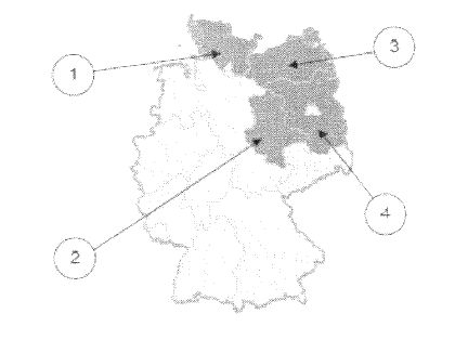 Abbildung aus dem amtlichen Fragenkatalog zu Frage 8, mit den nummerierten Antwortmöglichkeiten