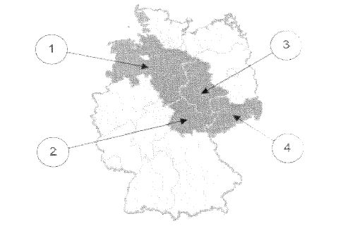 Abbildung aus dem amtlichen Fragenkatalog zu Frage 8, mit den nummerierten Antwortmöglichkeiten