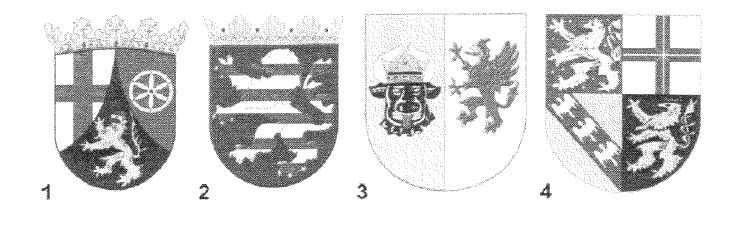 Abbildung aus dem amtlichen Fragenkatalog zu Frage 1, mit den nummerierten Antwortmöglichkeiten