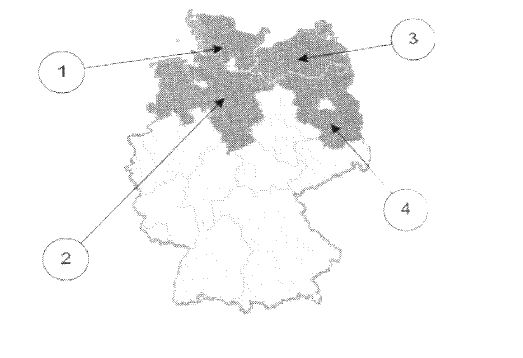 Abbildung aus dem amtlichen Fragenkatalog zu Frage 8, mit den nummerierten Antwortmöglichkeiten